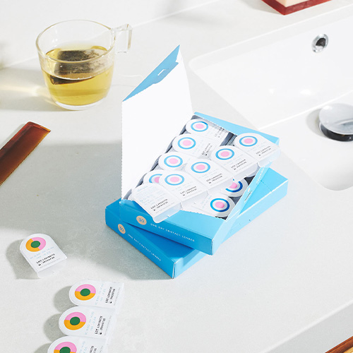 contact lens box top