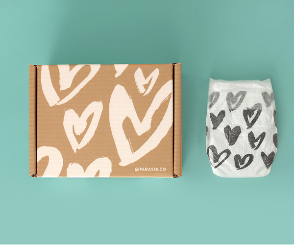 custom printed diaper kit packaging boxes