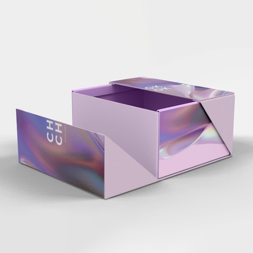 rigid box with holographic style